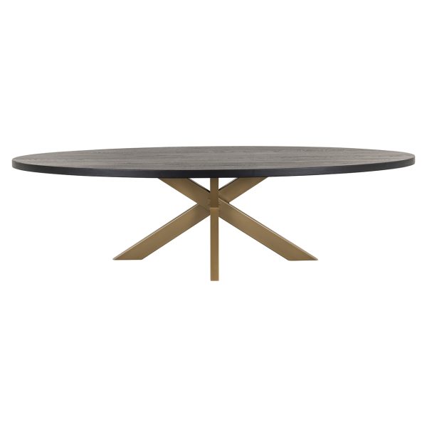Eettafel Watson black 235 incl. spinpoot goud (Black) - Afbeelding 2
