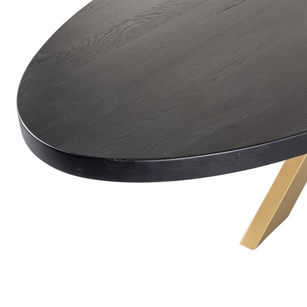 Eettafel Watson black 235 incl. spinpoot goud (Black) - Afbeelding 4