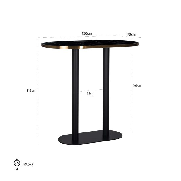 Bartafel Zenza ovaal (Black) - Afbeelding 5