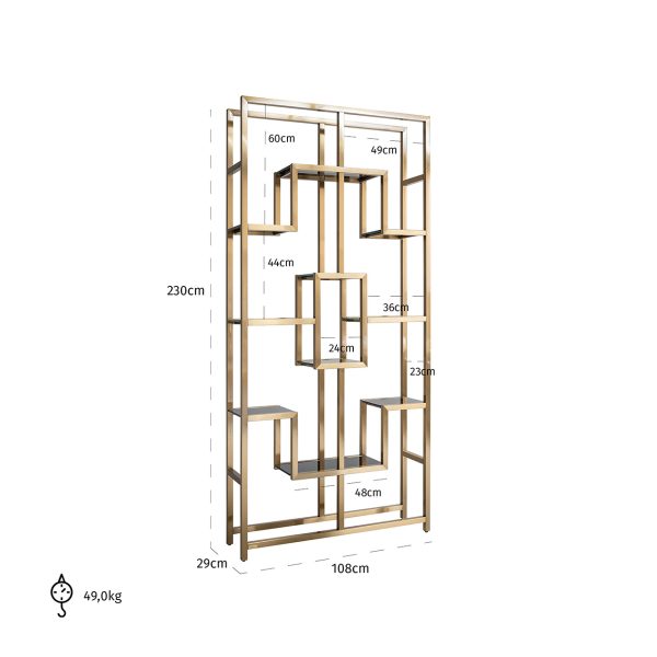 Wandkast Magnus brushed gold (Brushed Gold) - Afbeelding 4