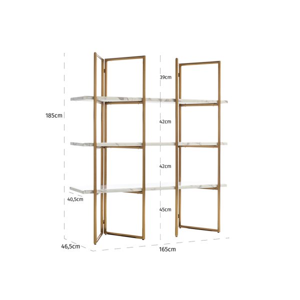 Wandkast Lagrand gold met 3 planken (Gold) - Afbeelding 4