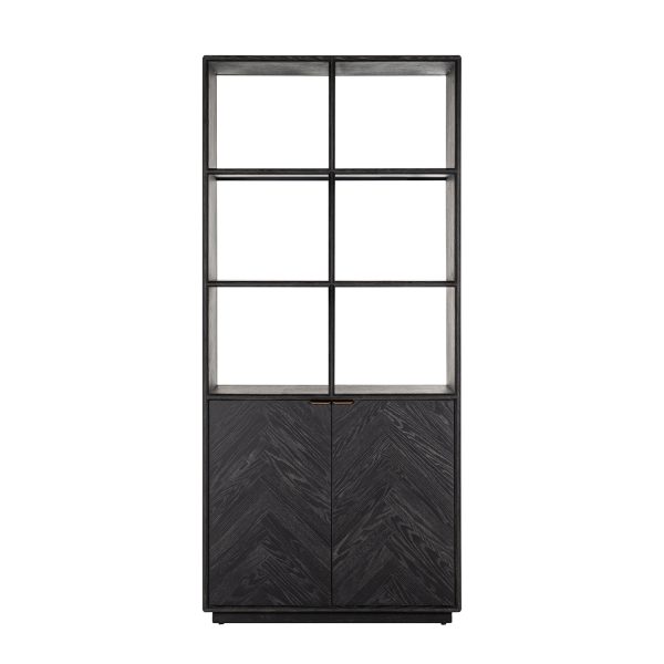 Boekenkast Blackbone brass 2-deuren (Black rustic) - Afbeelding 3