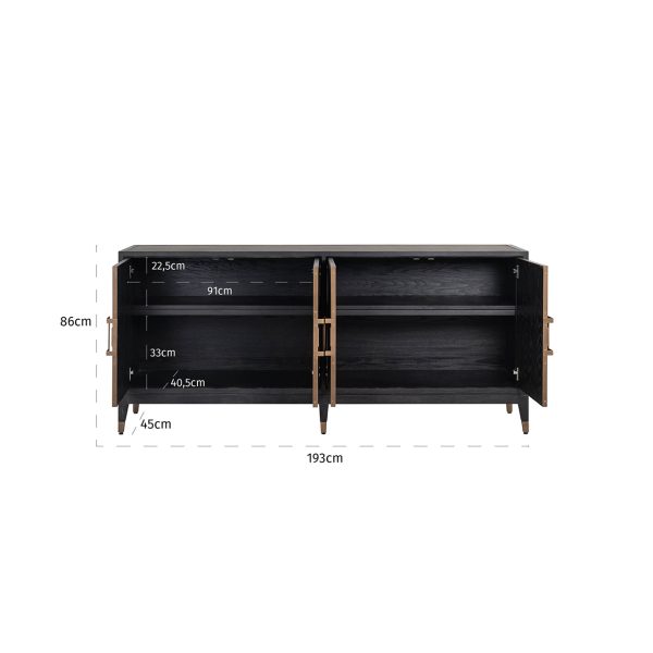 Dressoir Bloomville 4-deuren (Gold) - Afbeelding 4