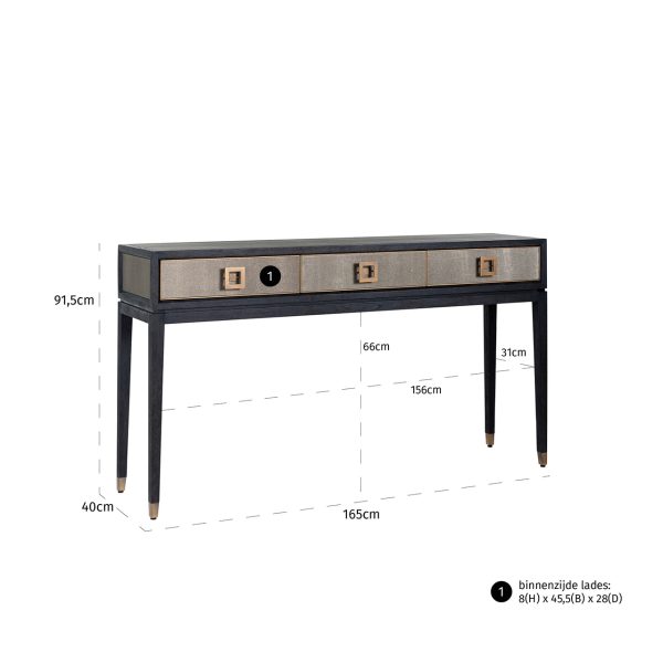 Wandtafel Bloomville 3-laden (Gold) - Afbeelding 5