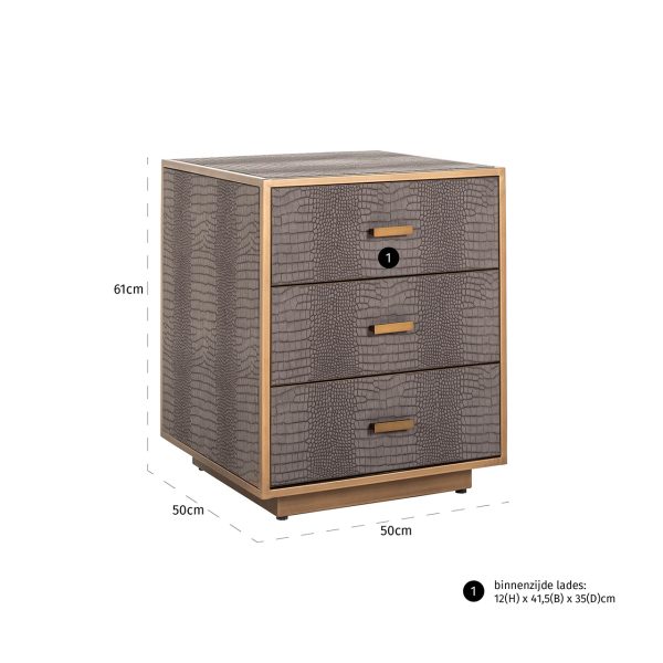 Ladenkast Classio 3-laden  (Brushed Gold) - Afbeelding 5