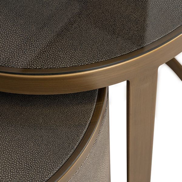 Bijzettafel Bloomville met glas set van 2 (Gold) - Afbeelding 6