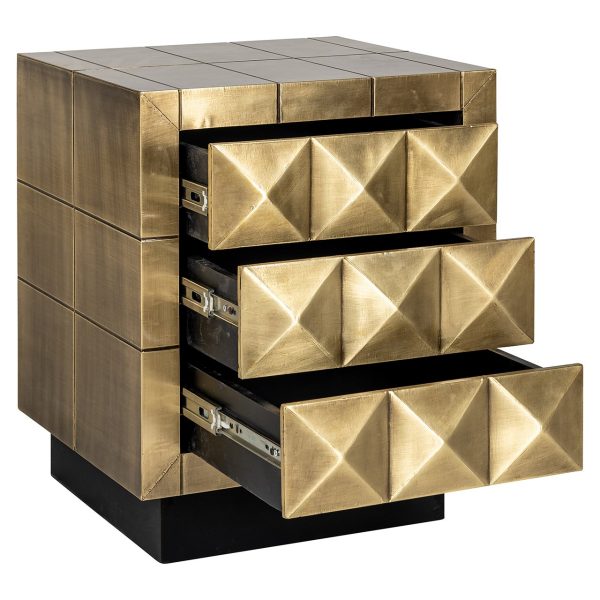 Nachtkast Collada 3-laden (Brushed Gold) - Afbeelding 6