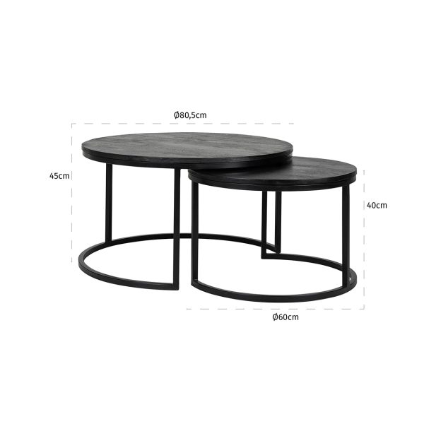 Salontafel Catana set van 2  (Black) - Afbeelding 3