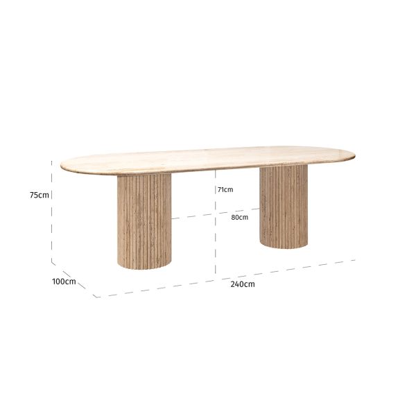 Eettafel La Cantera ovaal 240 (Beige) - Afbeelding 5