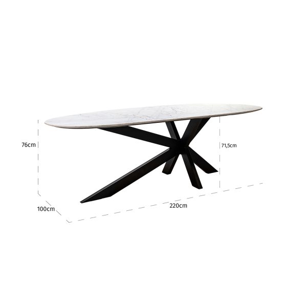 Eettafel Trocadero wit (Black/white) - Afbeelding 5