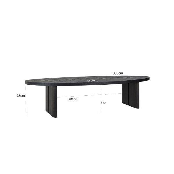 Eettafel Lilly 330 ovaal (Dark coffee) - Afbeelding 5