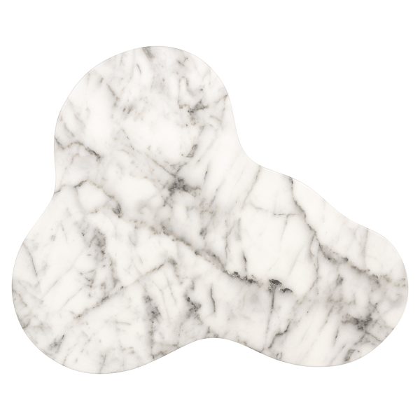 Bijzettafel Rockyard faux wit marmer indoor/outdoor (White) - Afbeelding 3