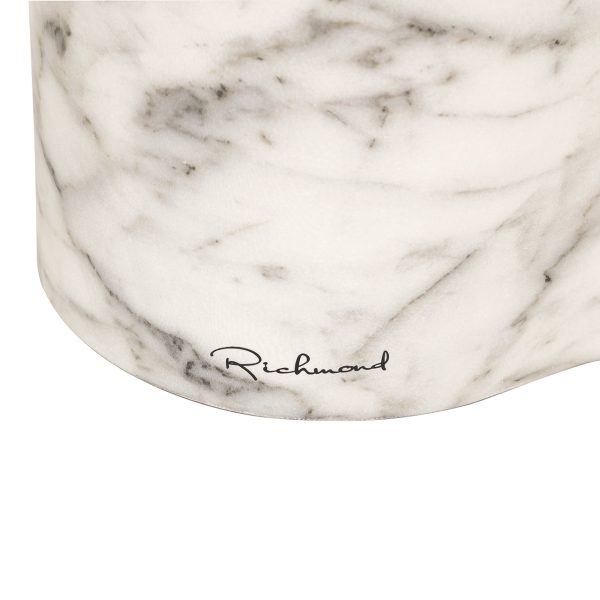 Bijzettafel Rockyard faux wit marmer indoor/outdoor (White) - Afbeelding 5