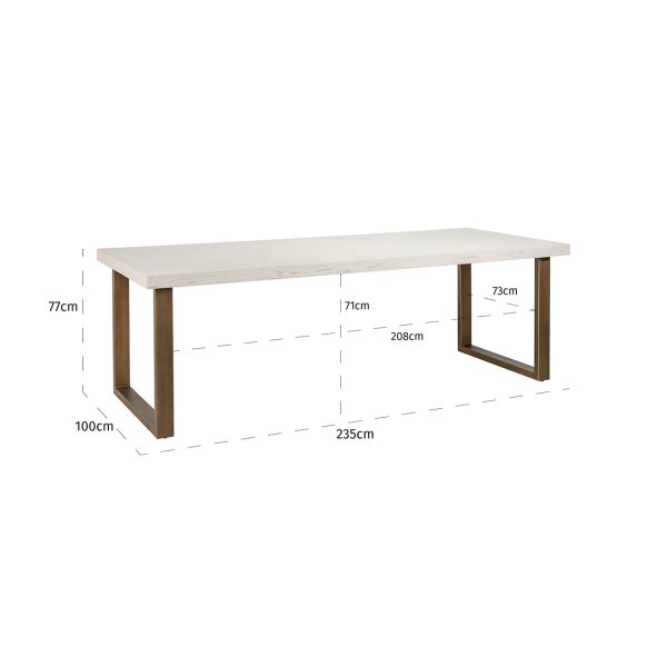 Eettafel Whitebone 235 (Verona Grey) - Afbeelding 5