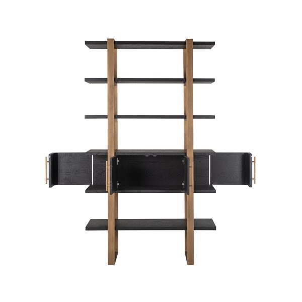 Wandkast Cambon 4-deuren 4-planken (Dark coffee) - Afbeelding 5