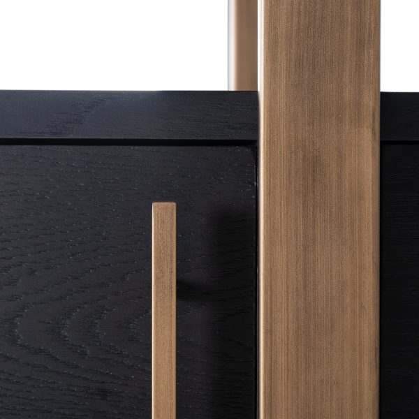 Wandkast Cambon 4-deuren 4-planken (Dark coffee) - Afbeelding 6