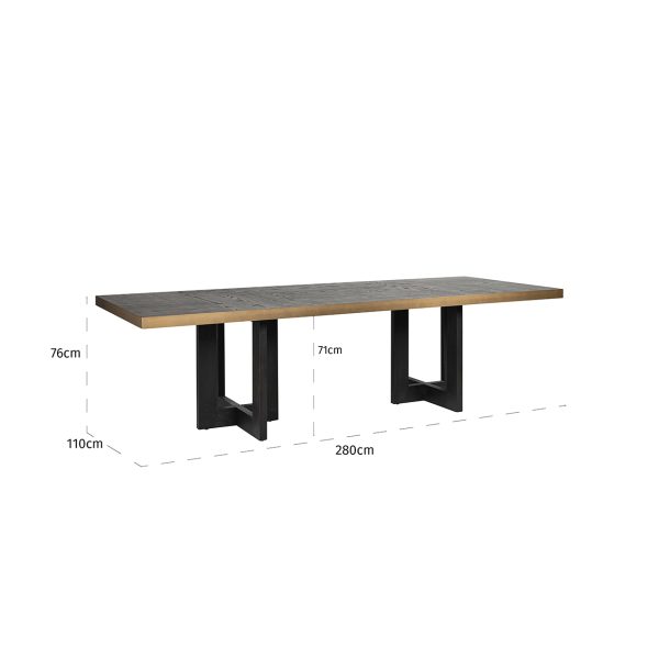 Eettafel Cambon 280 (Dark coffee) - Afbeelding 5