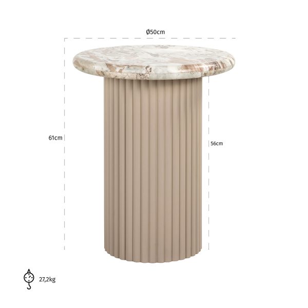 Bijzettafel Coronel (Beige) - Afbeelding 3