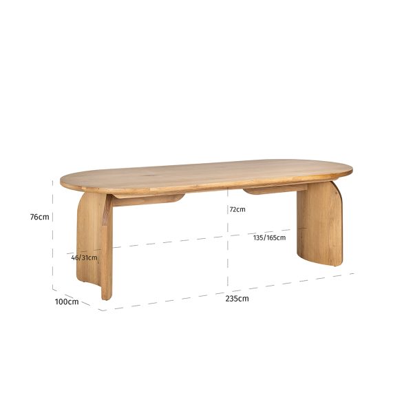 Eettafel Fairmont natural 235 (Natural) - Afbeelding 5