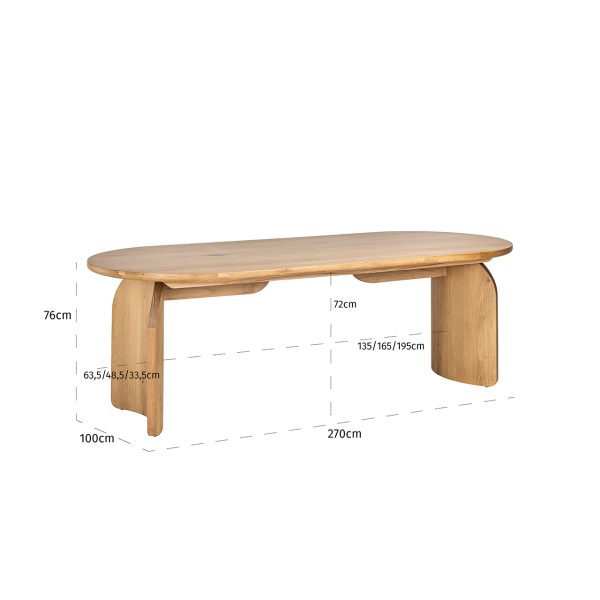 Eettafel Fairmont natural 270 (Natural) - Afbeelding 5