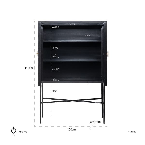 Wandkast Rostelli 2-deuren - Afbeelding 4
