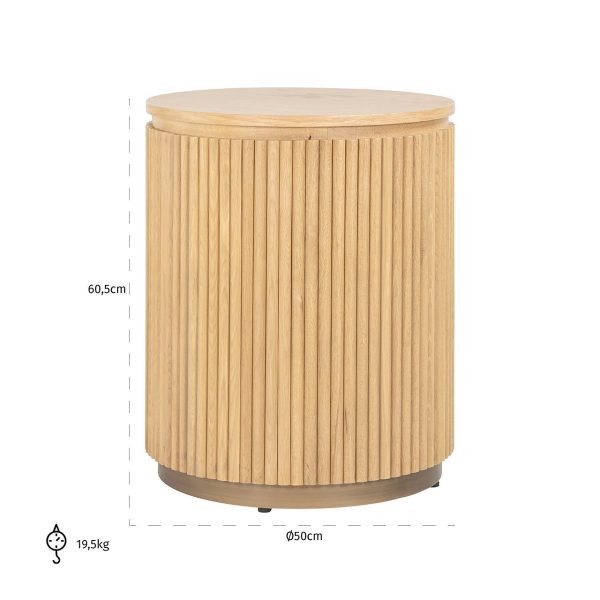 Bijzettafel Belfort 50Ø (Natural oak) - Afbeelding 3