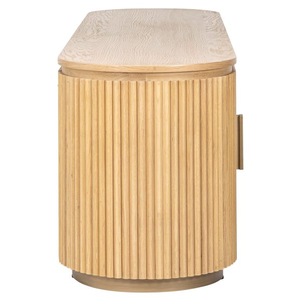 TV-meubel Belfort 4-deurs (Natural oak) - Afbeelding 2