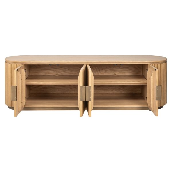 TV-meubel Belfort 4-deurs (Natural oak) - Afbeelding 6