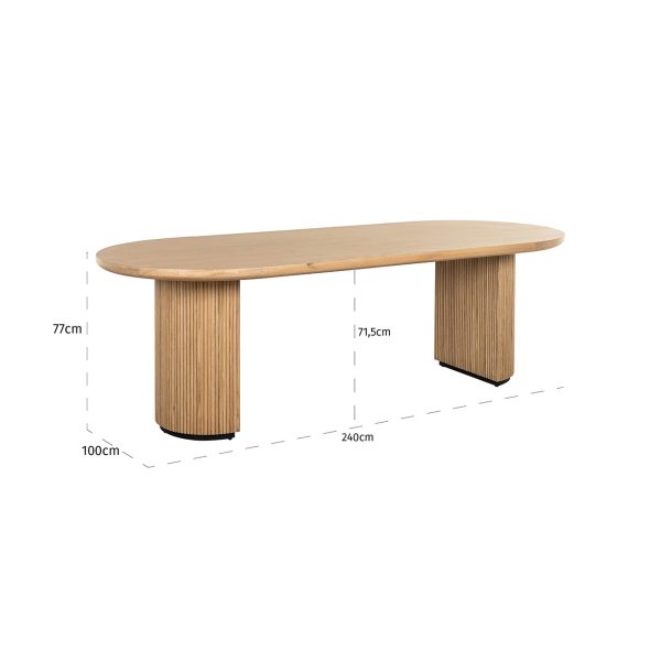 Eettafel Belfort 240 (Natural oak) - Afbeelding 4