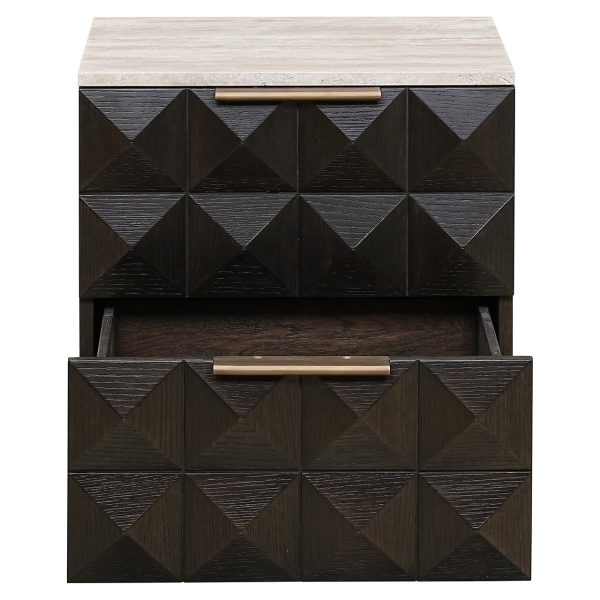 Nachtkastje Claremont 2-laden (Brown) - Afbeelding 9