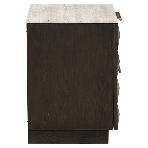Nachtkastje Claremont 2-laden (Brown) - Afbeelding 2