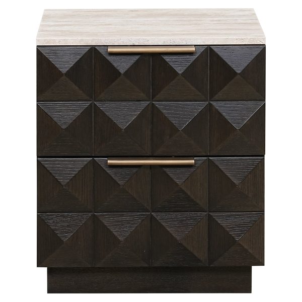 Nachtkastje Claremont 2-laden (Brown) - Afbeelding 4
