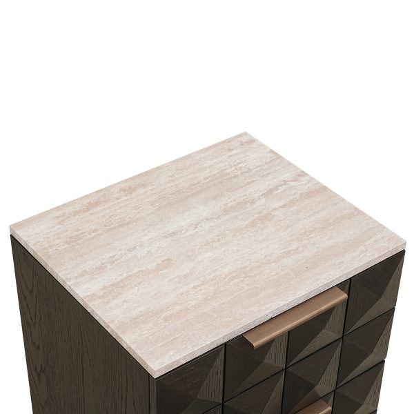 Nachtkastje Claremont 2-laden (Brown) - Afbeelding 7