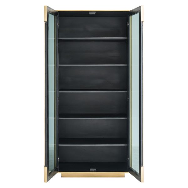 Wandkast Finsbury 2-deurs (Black/gold) - Afbeelding 5
