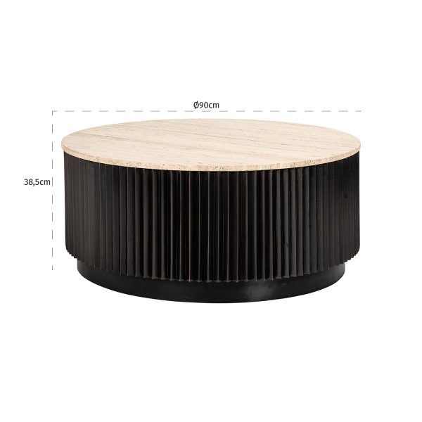 Salontafel Hampton 90Ø (Dark brown) - Afbeelding 3