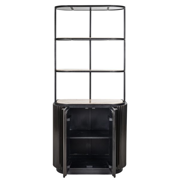 Wandkast Hampton 2-deuren 2-planken (Dark brown) - Afbeelding 3