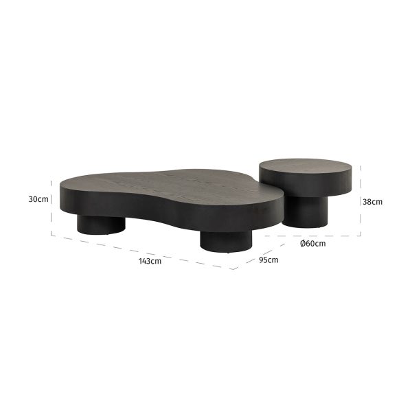 Salontafel Bogor set van 2 dark coffee (Dark coffee) - Afbeelding 5