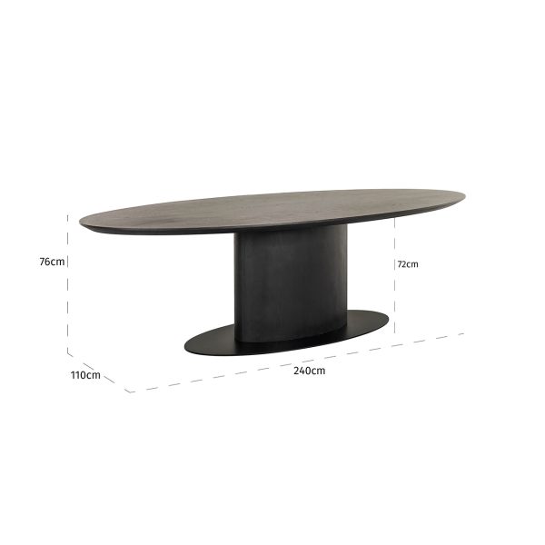 Eettafel Gordon 240 dark coffee (Dark coffee) - Afbeelding 4