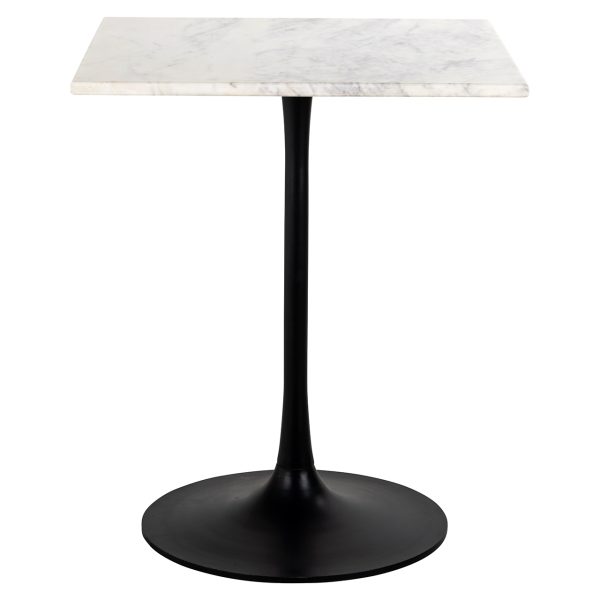 Bistrotafel Carlten wit vierkant (Black/white) - Afbeelding 2
