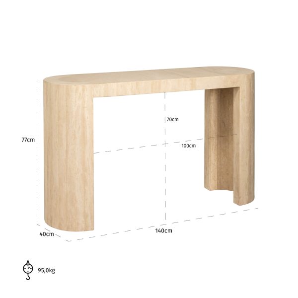 Wandtafel Biltmore Italian beige Travertin (Beige) - Afbeelding 5