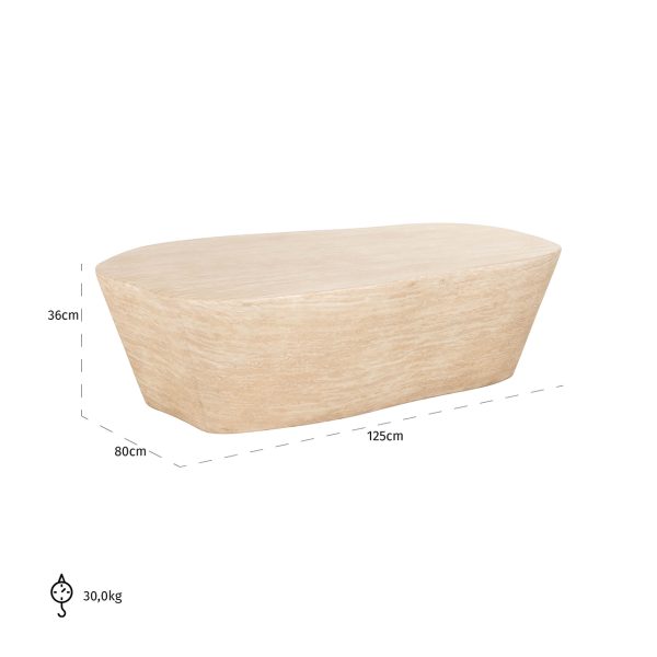 Salontafel Fictus Travertine faux (Beige) - Afbeelding 5