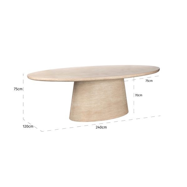 Eettafel Fictus 240 Travertine faux (Beige) - Afbeelding 5