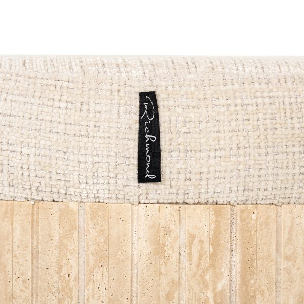 Poef Gallice natural beige travertine (Beige) - Afbeelding 5