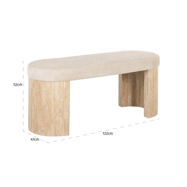Bank Gallice natural beige travertine (Beige) - Afbeelding 5
