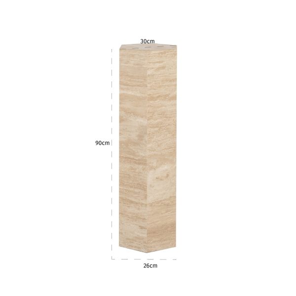 Pilaar Vespin natural beige travertine (Beige) - Afbeelding 4