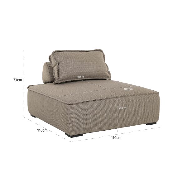Outdoor lounge element Jondal taupe (22085 Taupe) - Afbeelding 6