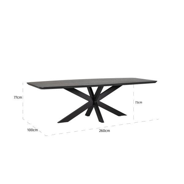 Eettafel Bonvoy black 260 (Black) - Afbeelding 4