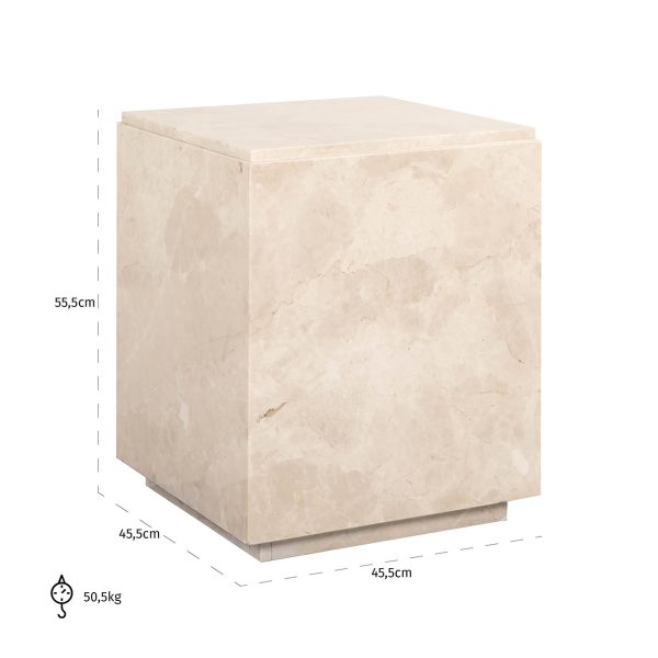 Bijzettafel Stanford Dyna vierkant blok (Beige) - Afbeelding 4