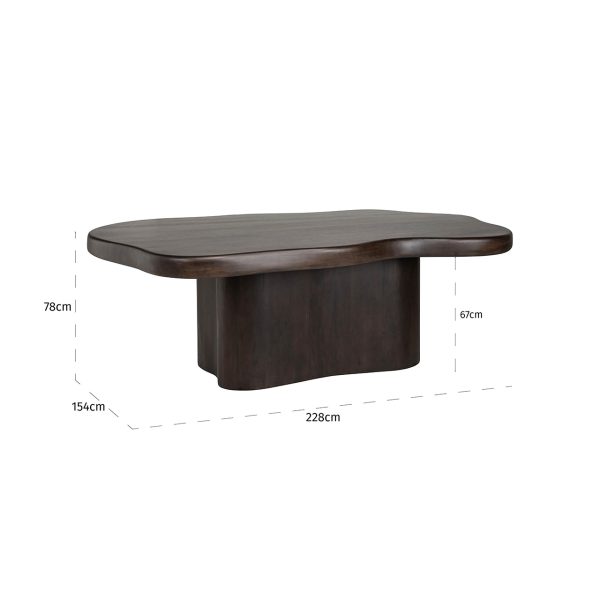 Eettafel Sherman Organisch 230x139 (Brown) - Afbeelding 4