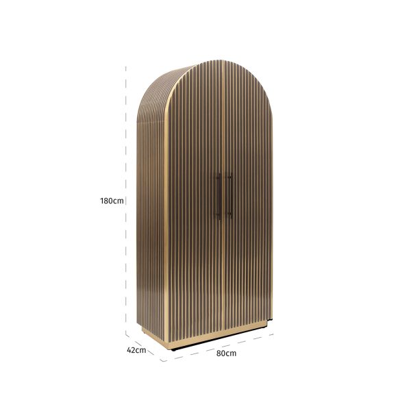 Wandkast Les Arcs 2-deurs (Brushed Gold) - Afbeelding 4